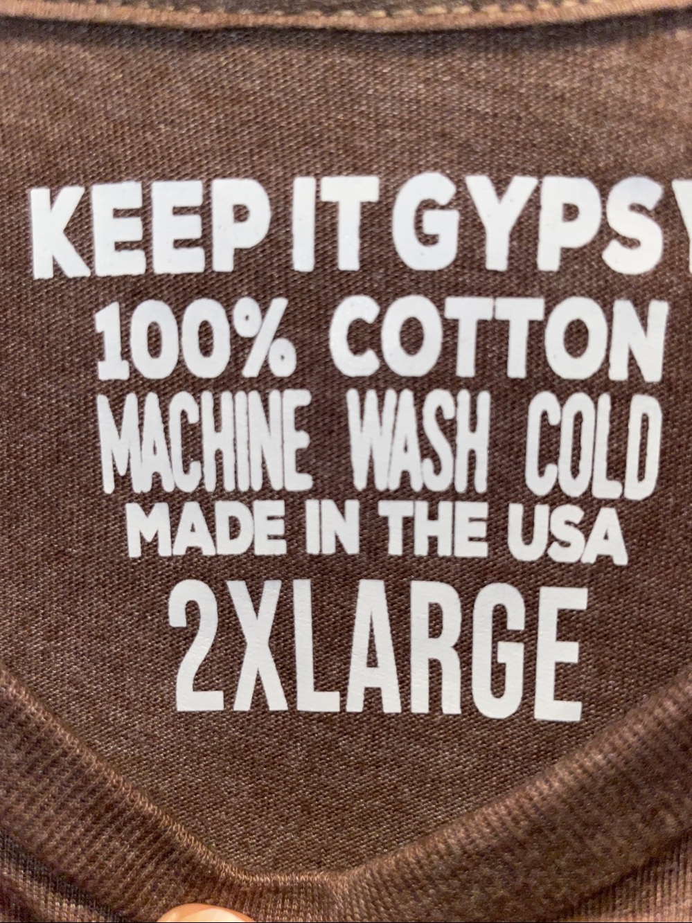 Keep It Gypsy Brown Graphic Tee with Tribal Bird Motif - Picture 4 of 5